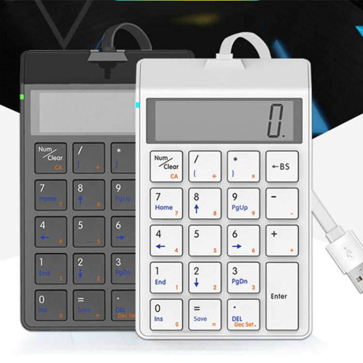 Sunreed SKB886S 19 Keys Wired Keypad With Digital USB Interface, Cable Length: 1.5m(White) - free shipping - PMC Jewellery - Order now!