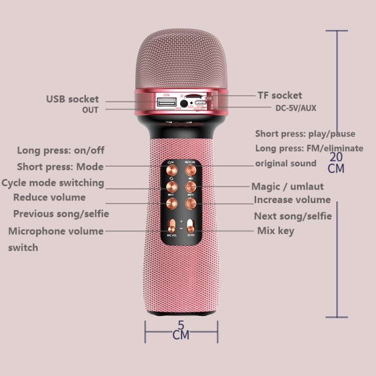 WS898 Live Wireless Bluetooth Microphone with Audio Function(Black) - Microphone by PMC TechLife | Online Shopping South Africa | PMC TechLife | Buy Now Pay Later Mobicred