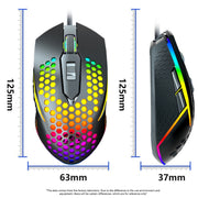 LEAVEN S50 6Keys Macro Definition Programmable RGB Lighted Gaming Wired Mouse, Cable Length: 1.5m(White)