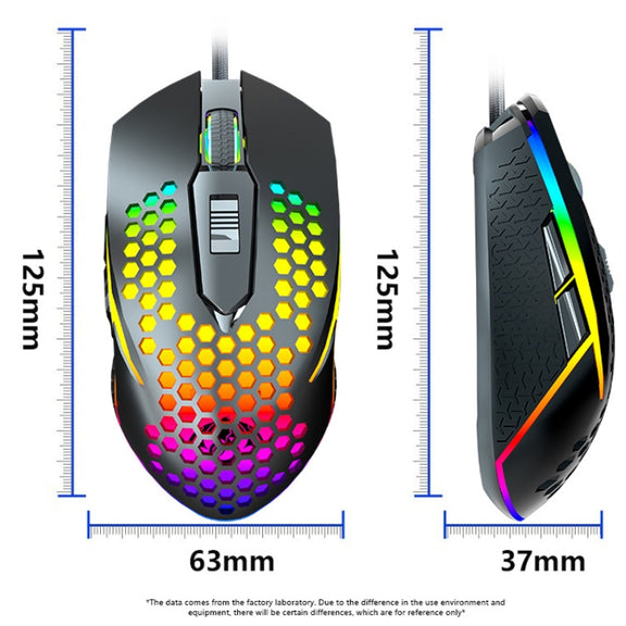 LEAVEN S50 6Keys Macro Definition Programmable RGB Lighted Gaming Wired Mouse, Cable Length: 1.5m(White)