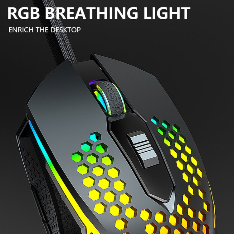 LEAVEN S50 6Keys Macro Definition Programmable RGB Lighted Gaming Wired Mouse, Cable Length: 1.5m(Pink)