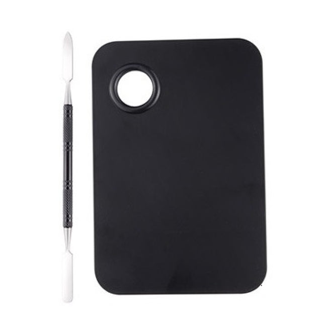 Stainless Steel Nail Makeup Palette With Toning Stick, Specification: Black Large