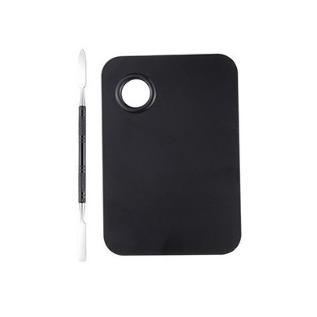 Stainless Steel Nail Makeup Palette With Toning Stick, Specification: Black Small
