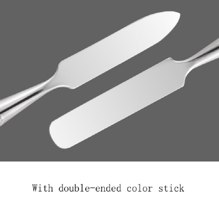 Stainless Steel Nail Makeup Palette With Toning Stick, Specification: Black Small