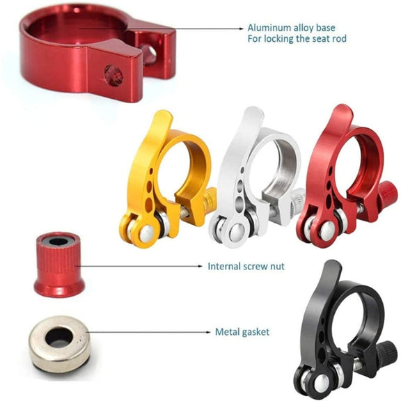 5 PCS Bicycle Accessories Quick Release Clip Road Bike Seatpost Clamp, Size: 28.6mm(Black)