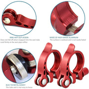 5 PCS Bicycle Accessories Quick Release Clip Road Bike Seatpost Clamp, Size: 34.9mm(Blue)