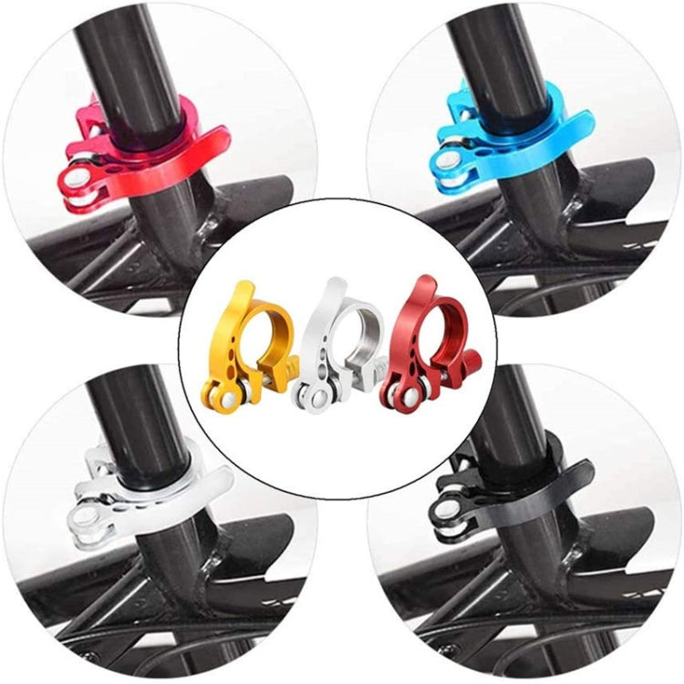 5 PCS Bicycle Accessories Quick Release Clip Road Bike Seatpost Clamp, Size: 34.9mm(Blue) - Pipe clamps by PMc TechLife | Online Shopping South Africa | PMc TechLife | Buy Now Pay Later Mobicred