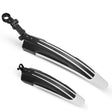 1 Set  Dual Color Bicycle Mudguard Mountain Bike Fenders Set(Black and White) - Mudguards by PMc TechLife | Online Shopping South Africa | PMc TechLife | Buy Now Pay Later Mobicred