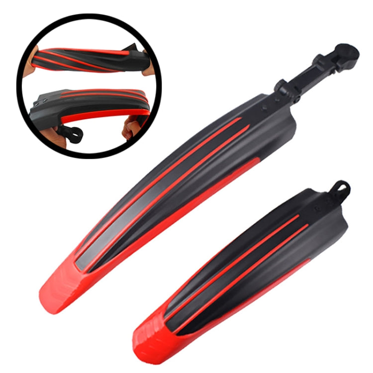 1 Set  Dual Color Bicycle Mudguard Mountain Bike Fenders Set(Dark Grey)