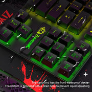 ZIYOU LANG T2 88 Keys Gaming Mechanical Luminous Keyboard and Mouse Set, Cable Length: 1.6m(Black)