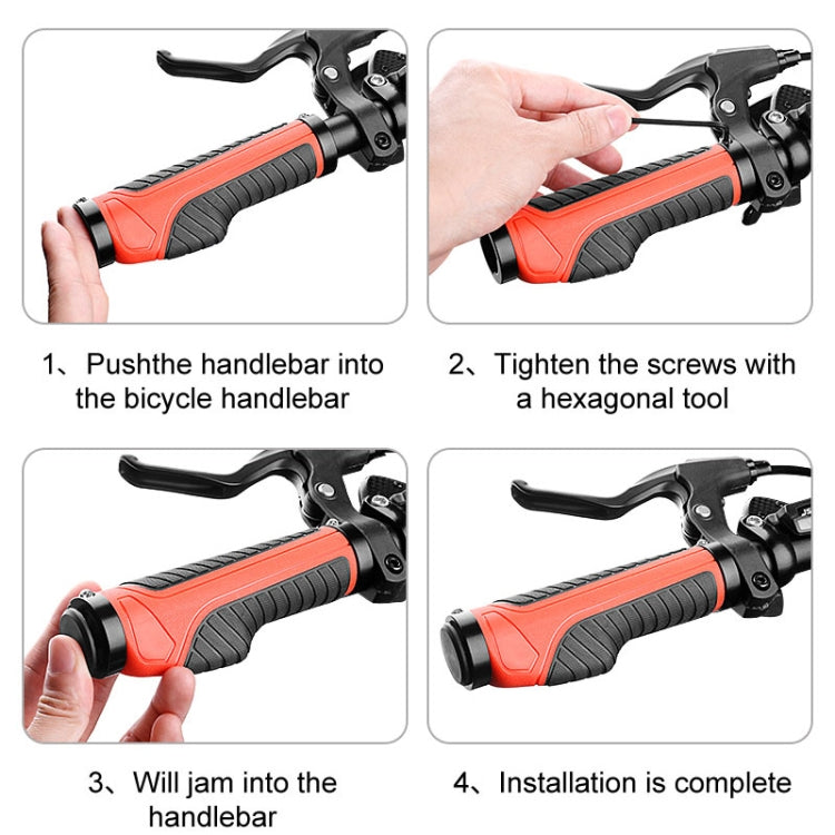 1 Pair Bicycle MTB Bike Handlebar Grips Rubber Anti-Slip Racing Bike Grip(Grey) - Bicycle Grips by PMC TechLife | Online Shopping South Africa | PMC TechLife | Buy Now Pay Later Mobicred