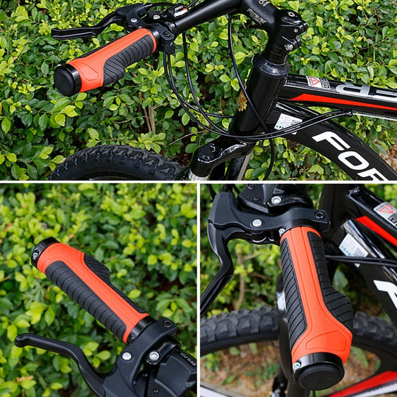 1 Pair Bicycle MTB Bike Handlebar Grips Rubber Anti-Slip Racing Bike Grip(Blue)