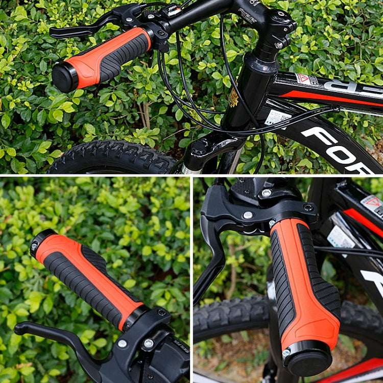 1 Pair Bicycle MTB Bike Handlebar Grips Rubber Anti-Slip Racing Bike Grip(Red) - Bicycle Grips by PMC TechLife | Online Shopping South Africa | PMC TechLife | Buy Now Pay Later Mobicred