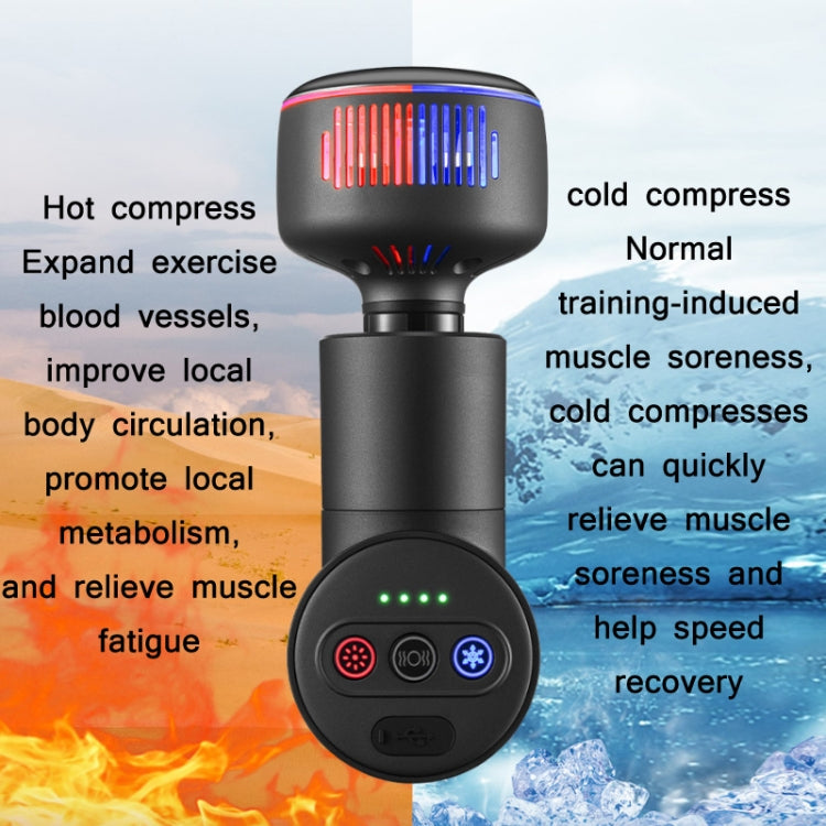 Cooling Hot Compress Fascia Muscle Relaxation Brushless Massager(Metal Gray)