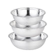 3 PCS / Set SiGang Stainless Steel Rice Washing and Vegetable Draining Basin(24cm+26cm+28cm) - Basin & Vessel Sink by PMC TechLife | Online Shopping South Africa | PMC TechLife | Buy Now Pay Later Mobicred