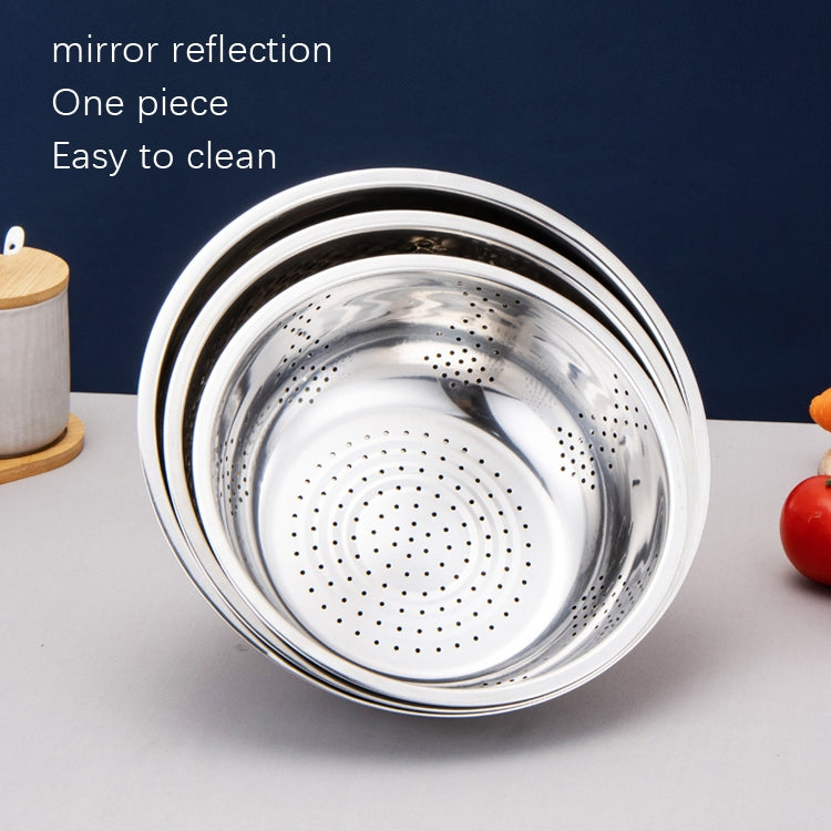 3 PCS / Set SiGang Stainless Steel Rice Washing and Vegetable Draining Basin(24cm+26cm+28cm) - Basin & Vessel Sink by PMC TechLife | Online Shopping South Africa | PMC TechLife | Buy Now Pay Later Mobicred