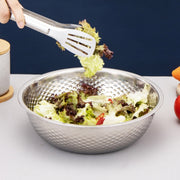 3 PCS / Set SiGang Stainless Steel Rice Washing and Vegetable Draining Basin(24cm+26cm+28cm)