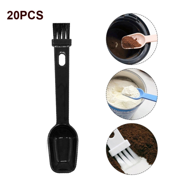 20 PCS Coffee Bean Grinder Spoon Grinder Cleaning Brush With Scale(Black Handle Black Hair) - free shipping - PMC TechLife - Order now!