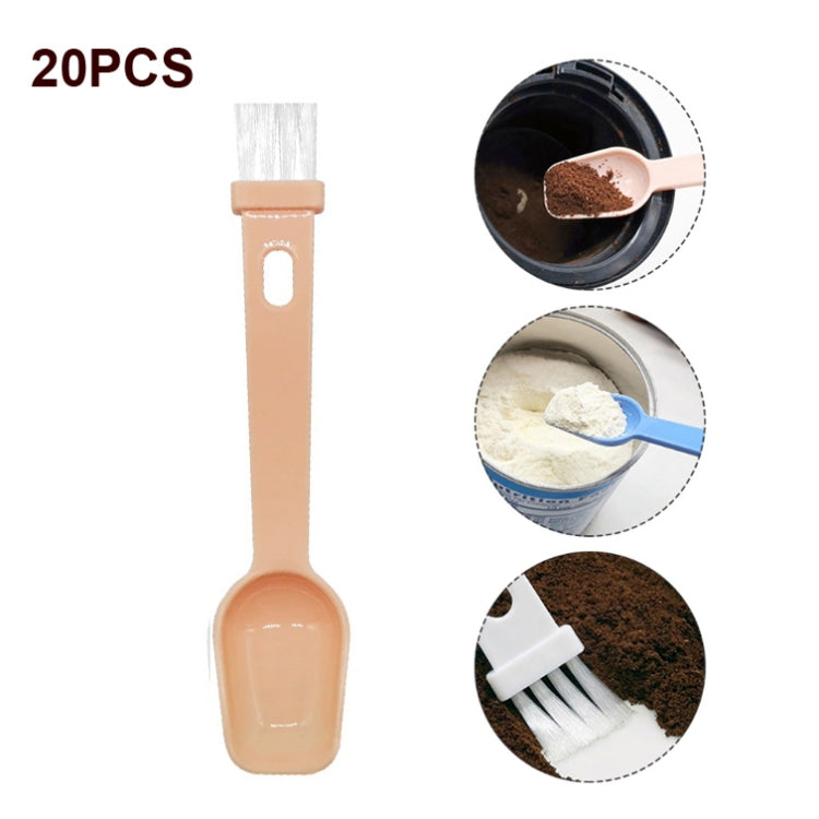 20 PCS Coffee Bean Grinder Spoon Grinder Cleaning Brush With Scale(Pink Handle White Hair) - free shipping - PMC TechLife - Order now!