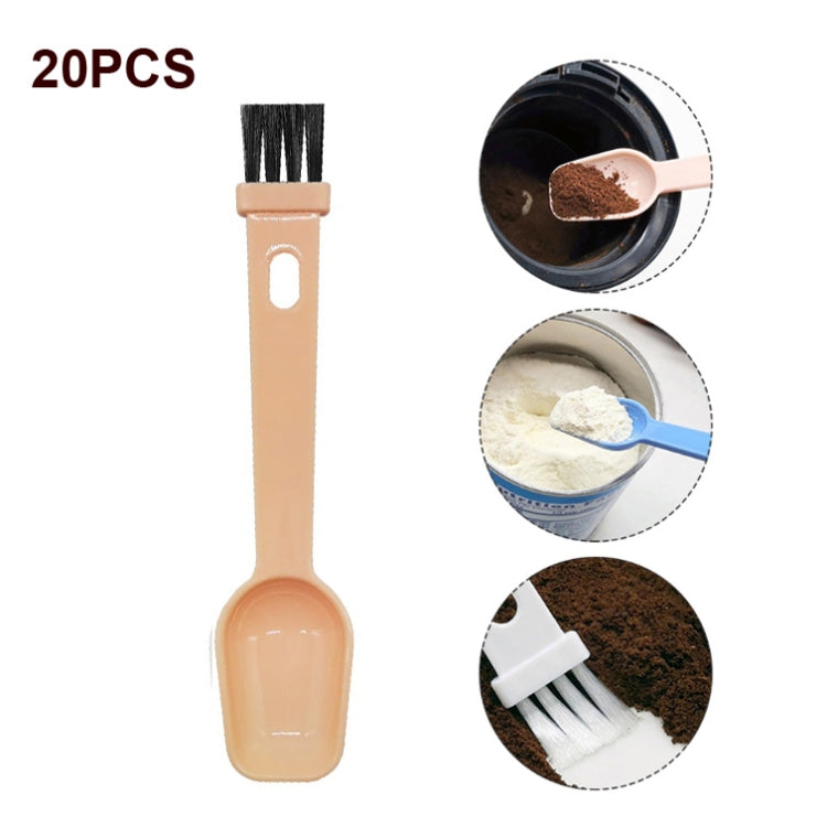 20 PCS Coffee Bean Grinder Spoon Grinder Cleaning Brush With Scale(Pink Handle Black Hair) - free shipping - PMC TechLife - Order now!