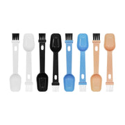 20 PCS Coffee Bean Grinder Spoon Grinder Cleaning Brush With Scale(Pink Handle Black Hair)