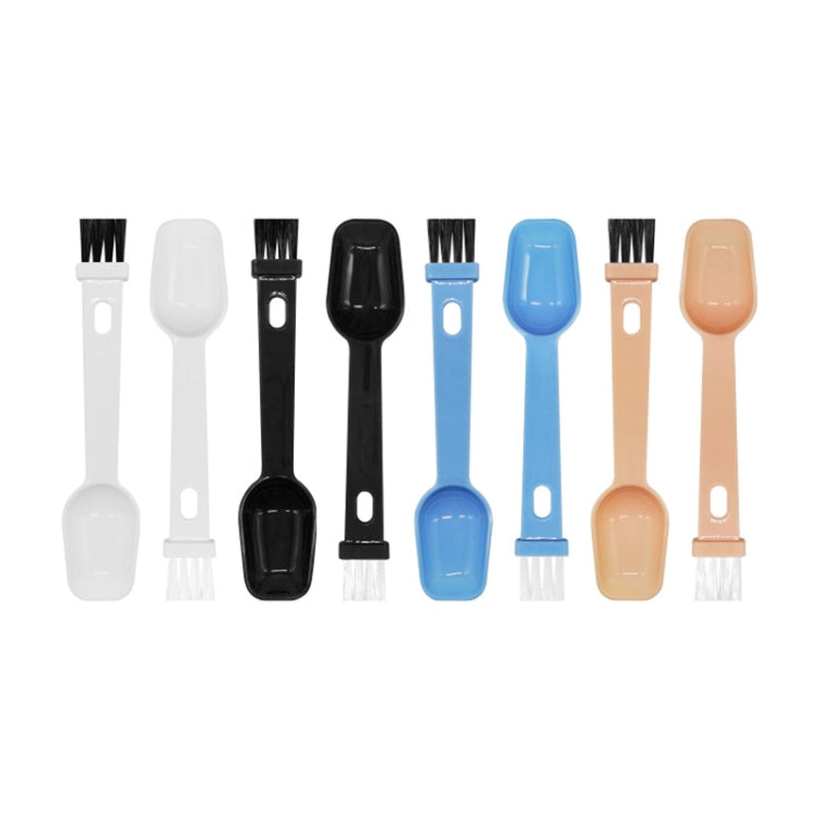 20 PCS Coffee Bean Grinder Spoon Grinder Cleaning Brush With Scale(Black Handle White Hair)