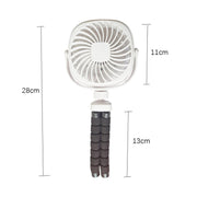 Octopus Stroller Deformation Fan Desktop Portable Handheld USB Small Fan, Colour: 2200mAh Pink