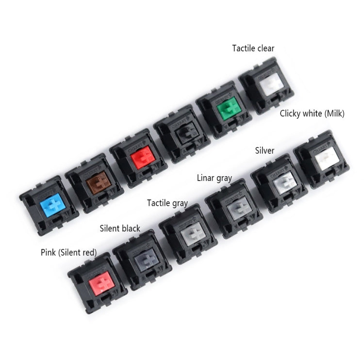 10PCS Cherry Shaft MX Switch Linear Keyboard Shaft, Color: White Shaft