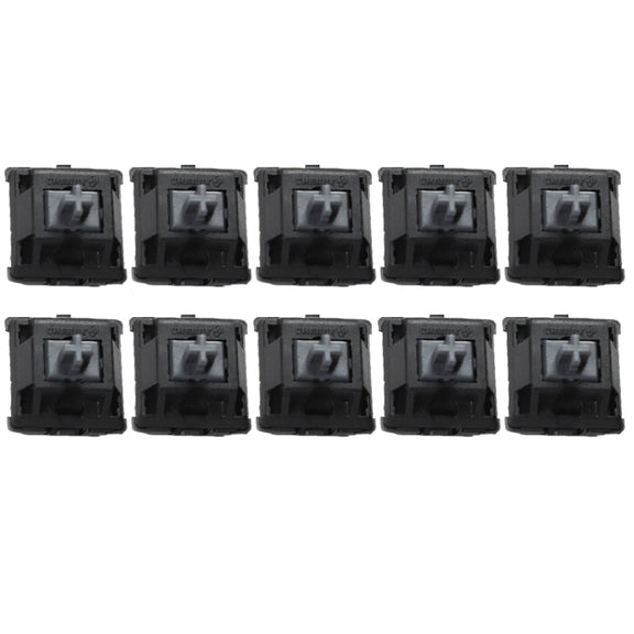 10PCS Cherry Shaft MX Switch Linear Mute Keyboard Shaft, Color: Mute Black Shaft