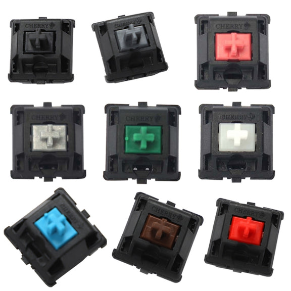 10PCS Cherry Shaft MX Switch Linear Mute Keyboard Shaft, Color: Mute Black Shaft