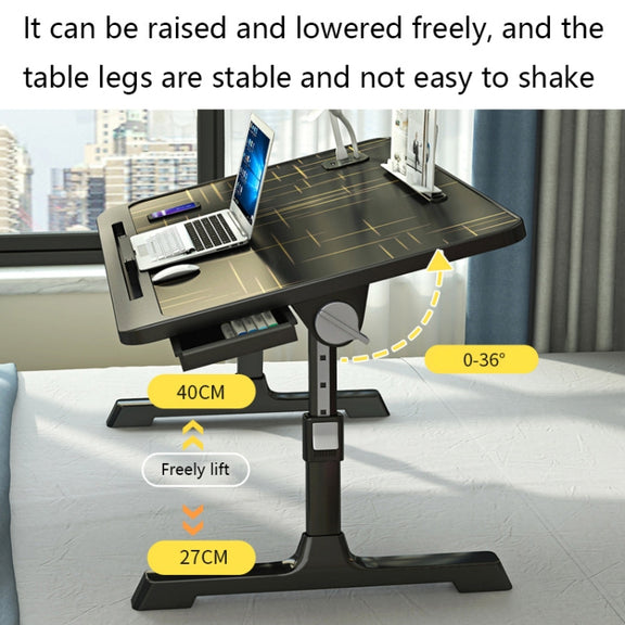 N6 Liftable and Foldable Bed Computer Desk, Style: Drawer+Shelf+USB