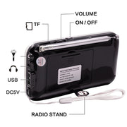 Y-619  FM/AM Mini Radio MP3 Rechargeable Music Player Support TF/SD Card with LED Display(Blue)