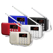 L-218AM  MP3 Radio Speaker Player Support TF Card USB with LED Flashlight Function(White)