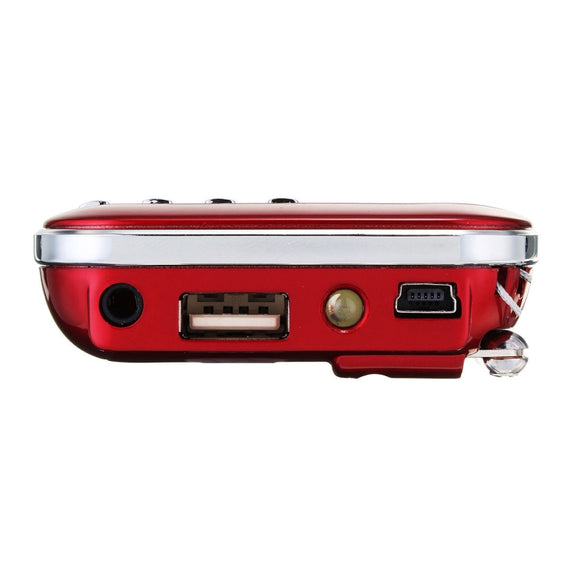 L-218AM  MP3 Radio Speaker Player Support TF Card USB with LED Flashlight Function(Red)