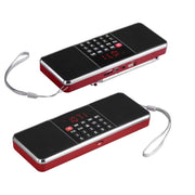 L-288FM Dual Speaker Radio MP3 Player Support TF Card/U Disk with LED Display(Gold)