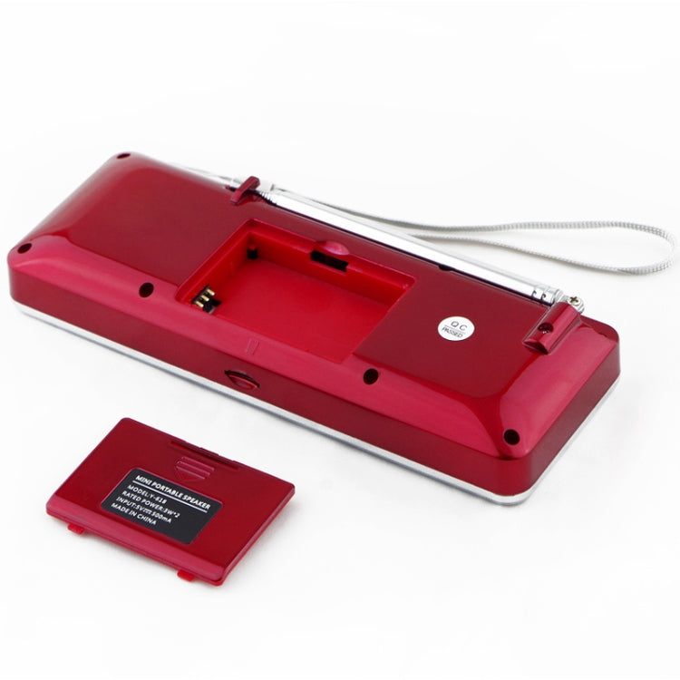 L-288FM Dual Speaker Radio MP3 Player Support TF Card/U Disk with LED Display(Red)