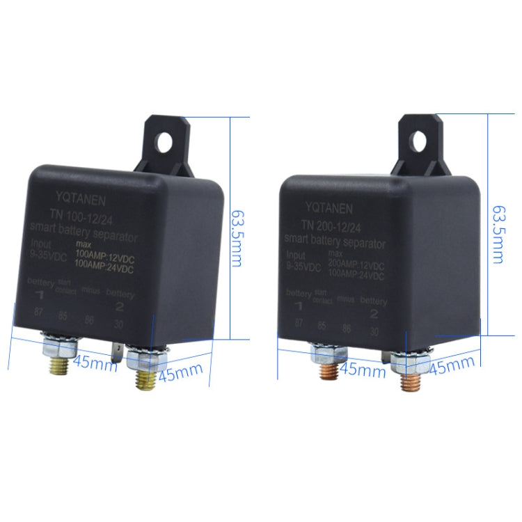YQTANEN Small Volume Wide Voltage Dual Battery Isolator, Current: 200A - Relays by PMC TechLife | Online Shopping South Africa | PMC TechLife | Buy Now Pay Later Mobicred