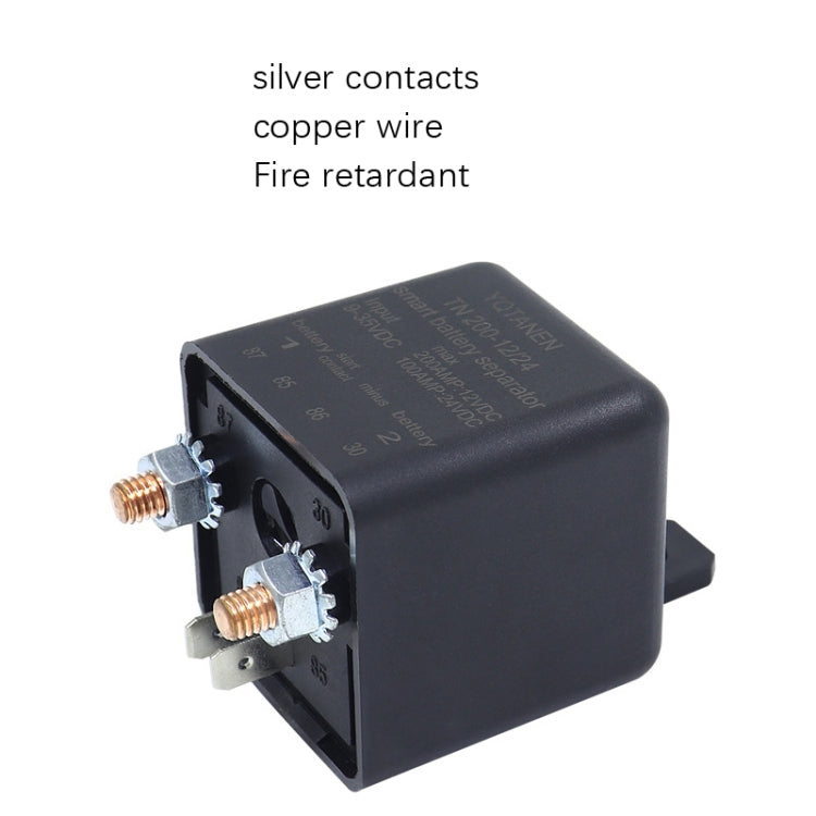 YQTANEN Small Volume Wide Voltage Dual Battery Isolator, Current: 200A