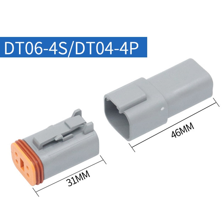2 PCS DT04-4P / DT06-4S With Copper Car Water-resistant Connector Conductive Connection Terminal