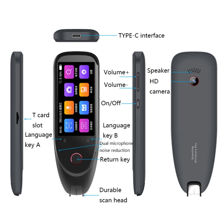 S50 Smart Text Scanning Translation Pen(Blue) -  by PMC TechLife | Online Shopping South Africa | PMC TechLife