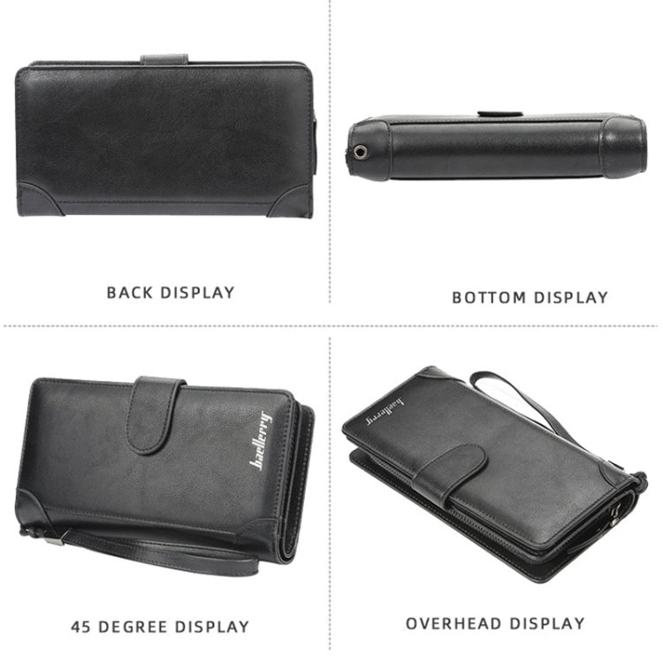 Baellerry S6701 Men Wallet Business Multi-card Mid-length Clutch Buckle Zipper Coin Purse(Brown) - Wallets by Baellerry | Online Shopping South Africa | PMC TechLife | Buy Now Pay Later Mobicred