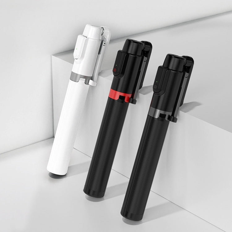 Desktop Multi-Function Live 1.3m Tripod Portable Integrated Bluetooth Selfie Rod(White Silver)