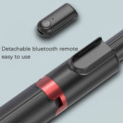 Desktop Multi-Function Live 1.3m Tripod Portable Integrated Bluetooth Selfie Rod(White Silver)