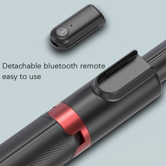 Desktop Multi-Function Live 1.3m Tripod Portable Integrated Bluetooth Selfie Rod(White Silver)