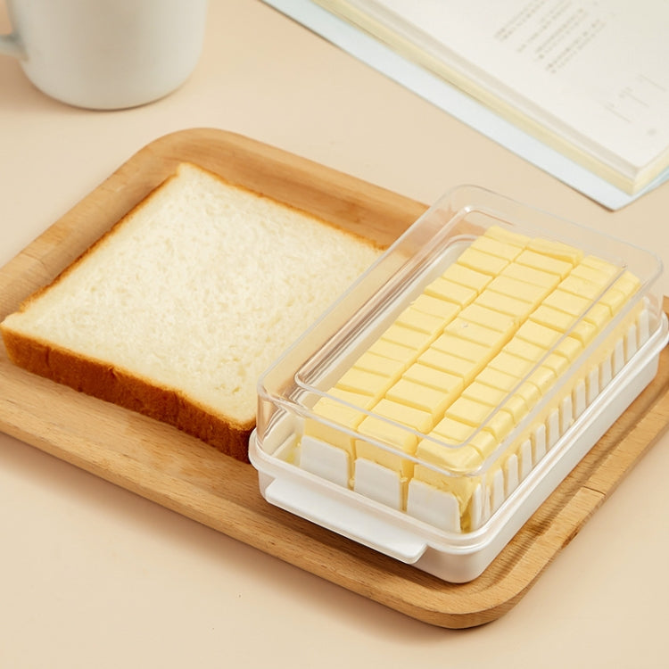 Transparent Large Capacity Butter Cut Storage Box(White) - Cutter & Peeler by PMC TechLife | Online Shopping South Africa | PMC TechLife | Buy Now Pay Later Mobicred