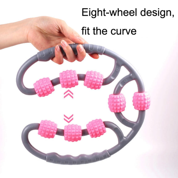 Eight Round Yoga Training Roller Ring-Shaped Leg Massager(Purple)