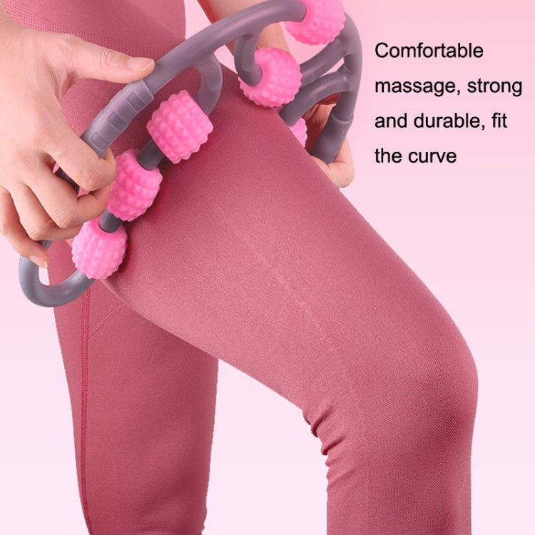 Eight Round Yoga Training Roller Ring-Shaped Leg Massager(Purple)