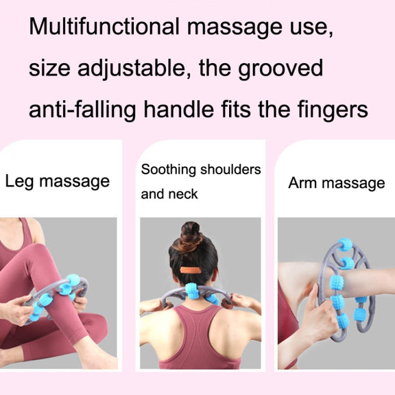Eight Round Yoga Training Roller Ring-Shaped Leg Massager(Purple)
