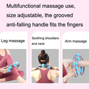 Eight Round Yoga Training Roller Ring-Shaped Leg Massager(Blue)