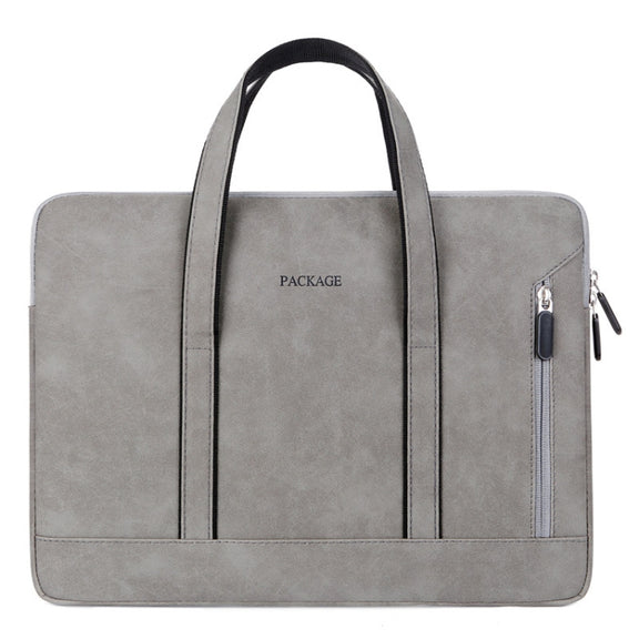 Q5 PU Water-resistant and Wear-resistant Laptop Liner Bag, Size: 13 / 13.3 inch(Light Gray)